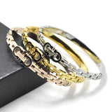 Classic Double D Belt Bangles & Bracelets for Women Arm Cuff Bangles