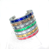 Enamel Bangles Roman Numbers Bracelets Stainless Steel Cuff Bangle