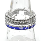 Classic Beads Bangles Roman Numbers Bracelets Stainless Steel