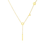 Love Letter Pattern Charm Necklace Titanium Steel Sliver Pendant