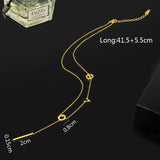 Love Letter Pattern Charm Necklace Titanium Steel Sliver Pendant