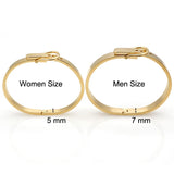 Classic Buckle Stainless Steel Bangle Bracelet Charm Jewelry