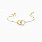Classic Double Round Stone Bracelet Romantic Birthday Gift
