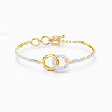 Classic Double Round Stone Bracelet Romantic Birthday Gift