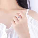 Classic Butterfly Ruby Full Diamond Couple Ring For Women