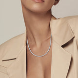 925 Silver Rose Lobster Clasp Adjustable Necklace 45CM/60CM Length