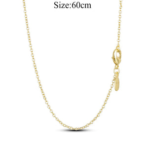 925 Silver Rose Lobster Clasp Adjustable Necklace 45CM/60CM Length