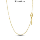 925 Silver Rose Lobster Clasp Adjustable Necklace 45CM/60CM Length