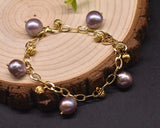 Women's Pearl Charm Bracelet Set