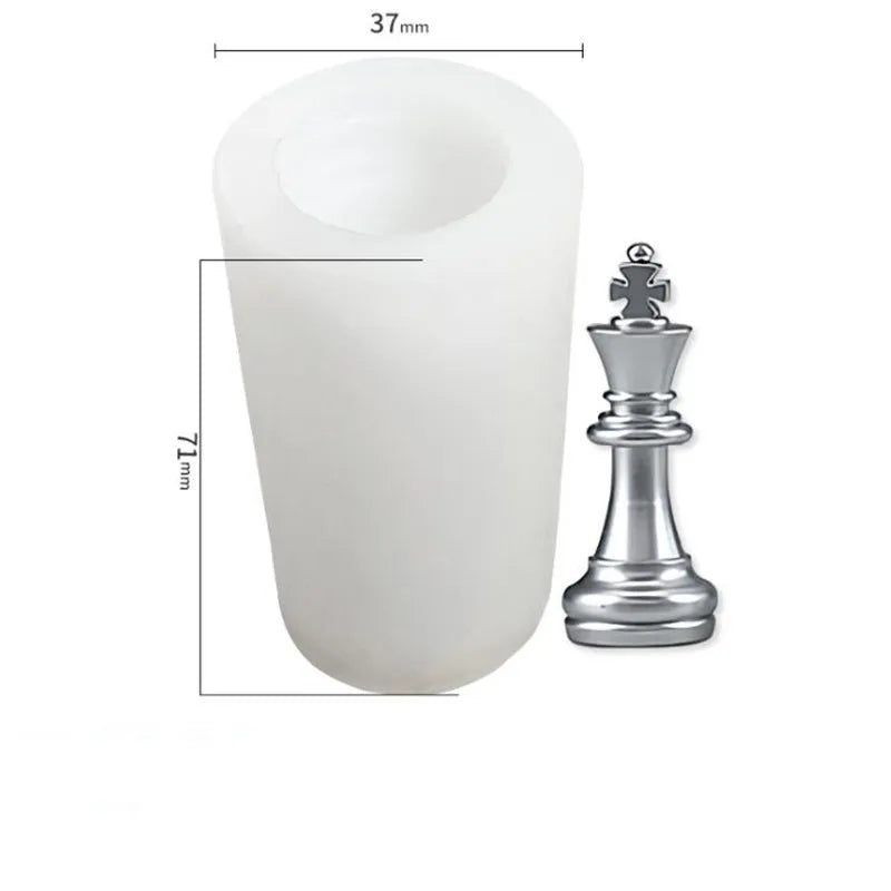 Chess Checkers Silicone Resin Mold for DIY Crafts