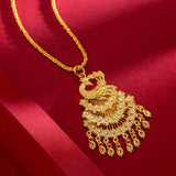 Vintage Phoenix Pendant Necklace 999 Wedding Bridal Jewelry