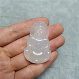 Hand Carved Guanyin Jade Pendant Necklace Prayer Gemstone