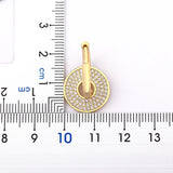 Copper Zircon Ear Buckle for Women Circle Hoop Earrings