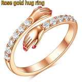 Classic Couple Jewelry Ladies Hug Necklace 316 Stainless Steel Pendant