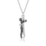 Classic Couple Jewelry Ladies Hug Necklace 316 Stainless Steel Pendant
