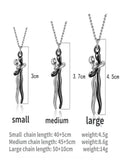 Classic Couple Jewelry Ladies Hug Necklace 316 Stainless Steel Pendant