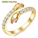 Classic Couple Jewelry Ladies Hug Necklace 316 Stainless Steel Pendant