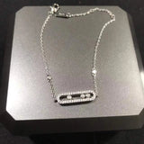 Moving Diamonds Classic Couples 3 Diamond Bracelet in Sterling Silver
