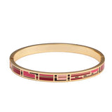 Plated Cuff Sporty Bangles Enamel Women Girls Party Wedding Charm Bangles