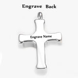 Cross Urn Necklace Pendant Stainless Steel Ashes Memorial Pendant