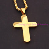 Classic Stainless Steel Cross Necklace For Men