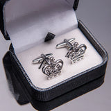 Classic Crown Cufflinks Silvery Plated Shirt Cuff Button Cross Jewelry