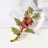 Classic Crystal Flower Brooch for Women Weddings Office Casual Pins
