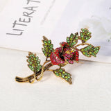 Classic Crystal Flower Brooch for Women Weddings Office Casual Pins