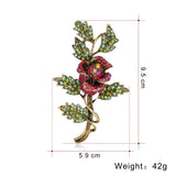 Classic Crystal Flower Brooch Alloy Wedding Casual Pins