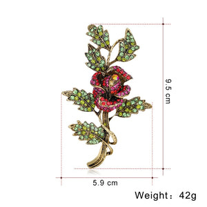 Classic Crystal Flower Brooch for Women Weddings Office Casual Pins