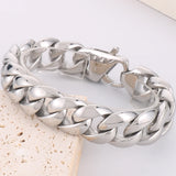 Cuban Chain Men Bracelet Stainless Steel 18MM Width