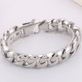 Cuban Chain Men Bracelet Stainless Steel 18MM Width