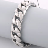 Cuban Chain Men Bracelet Stainless Steel 18MM Width