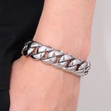 Cuban Chain Men Bracelet Stainless Steel 18MM Width