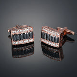 Crystal Gems Round Cuff links High Quality