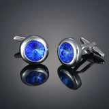 Crystal Gems Round Cuff links High Quality