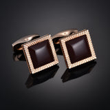Crystal Gems Round Cuff links High Quality
