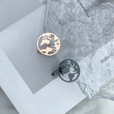 Classic Round World Map Men's Shirt Cuff Button