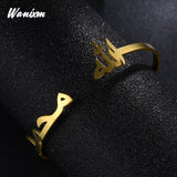 Arabic Two Name Bracelet Bangle Stainless Steel Customized Bangles