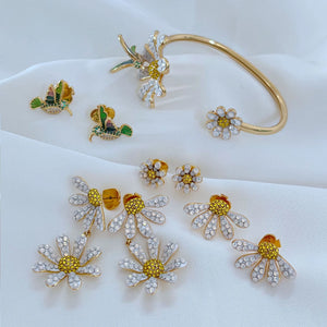 Classic Daisy Flower Earring Women Ear Jewelry Accessories