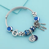 Dark Crystal Star Moon Charm Bracelet Heart Crown Dream Catcher Bangle