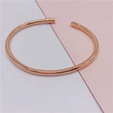 Purple Plated Rose Gold Bangle Bracelet for Women