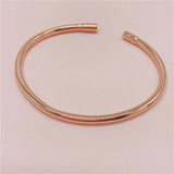 Purple Plated Rose Gold Bangle Bracelet for Women