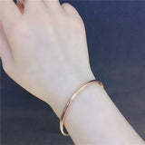 Purple Plated Rose Gold Bangle Bracelet for Women