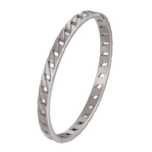 Classic Chain Shape Bangle Stainless Steel Bracelet