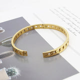 Classic Chain Shape Bangle Stainless Steel Bracelet