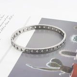 Classic Chain Shape Bangle Stainless Steel Bracelet