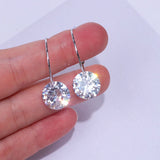 Clear CZ Hoop Earrings for Women Wedding Jewelry