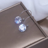 Clear CZ Hoop Earrings for Women Wedding Jewelry