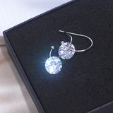 Clear CZ Hoop Earrings for Women Wedding Jewelry